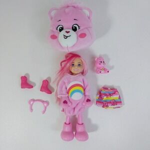 Barbie Chelsea Cutie‎ Reveal Care Bear Cheer Bear Pink Surprises Doll